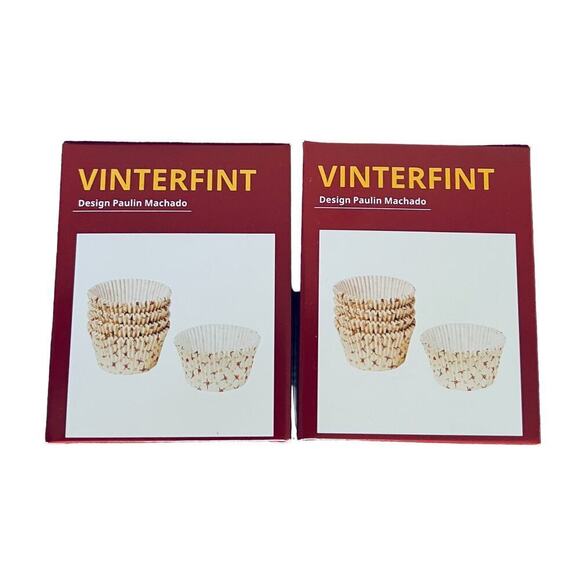 IKEA VINTERFINT Paper Baking Cups in Floral Beige Pattern Includes 2 (65… - Picture 1 of 5